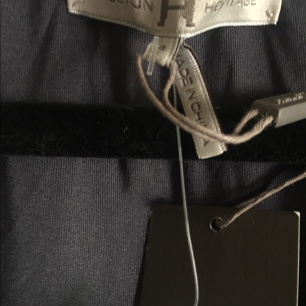 Halston heritage black blue wrap dress - Picture 4 of 5